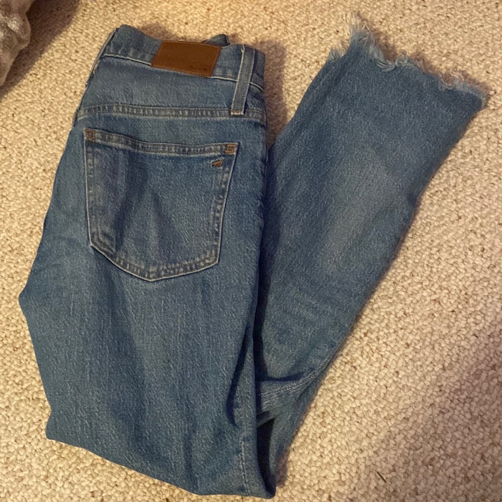 raw hem madewell jeans